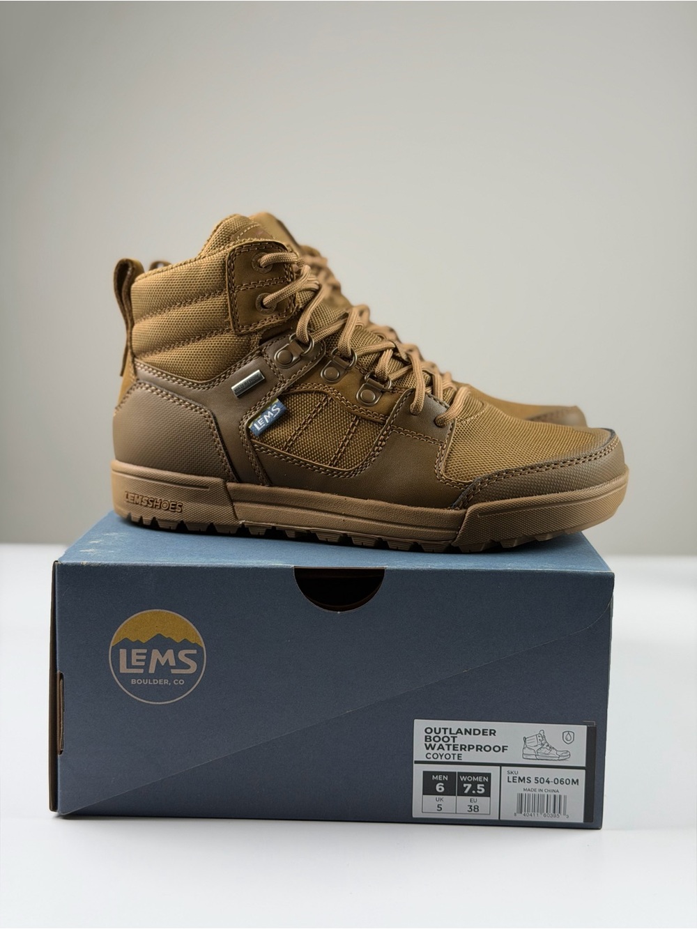 Lems Outlander Boot Waterproof in Coyote, Size 7.5 Women / 6 Men - Picture 6 of 14